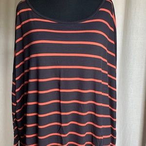 ZARA stripped long sleeve top stripped navy sz med